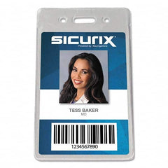 Sicurix - Badge Holders Attachment Type: Clip-On Horizontal or Vertical Holder: Vertical - Apex Tool & Supply