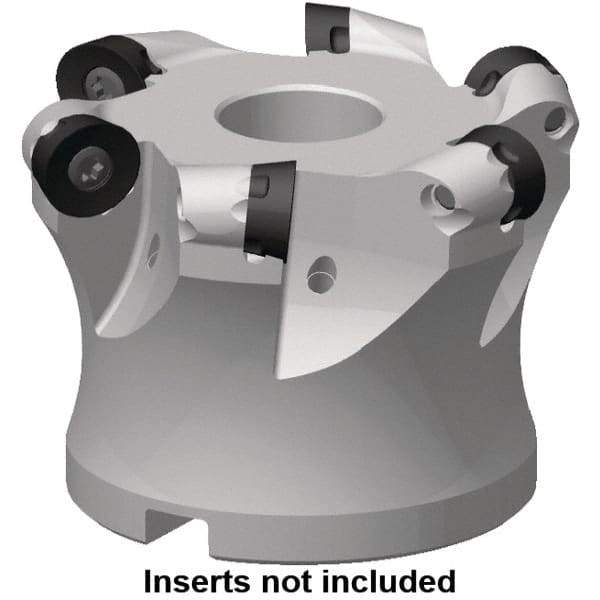 Kennametal - 28mm Cut Diam, 6mm Max Depth, 16mm Arbor Hole, 5 Inserts, RP..1204 Insert Style, Indexable Copy Face Mill - 7713VR12 Cutter Style, 34,000 Max RPM, 40mm High, Through Coolant, Series 7713 - Apex Tool & Supply