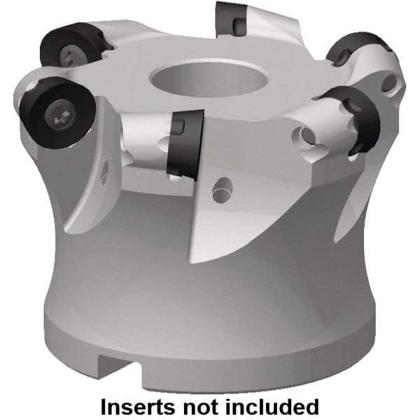 Kennametal - 53mm Cut Diam, 5mm Max Depth, 22mm Arbor Hole, 8 Inserts, RP.. 10T3 Insert Style, Indexable Copy Face Mill - 7713VR10 Cutter Style, 34,000 Max RPM, 40mm High, Through Coolant, Series 7713 - Apex Tool & Supply