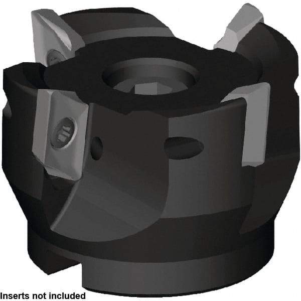 Kennametal - 5 Inserts, 63mm Cut Diam, 22mm Arbor Diam, 16mm Max Depth of Cut, Indexable Square-Shoulder Face Mill - 0° Lead Angle, 45mm High, ZDET 16M5..721 Insert Compatibility, Through Coolant, Series 5720VZ16 - Apex Tool & Supply