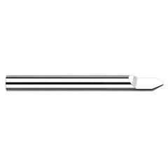 Engraving Cutters - 0.2500″ (1/4″) Shank Diameter × 0.0025″ Radius × 90° included Carbide Radius Engraver, 1 Flute - Exact Industrial Supply