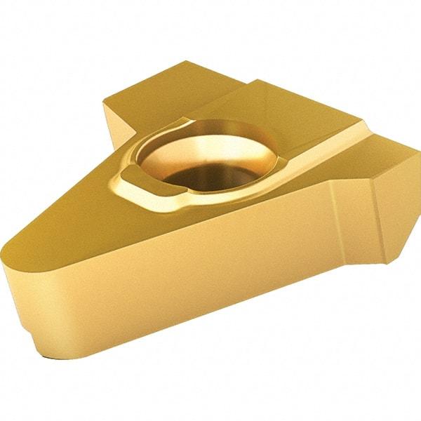 Vargus - 5MGER External Right Hand SAGE Laydown Threading Insert - Grade VKX, TiN Coated Carbide, 15.88mm Inscribed Circle - Apex Tool & Supply
