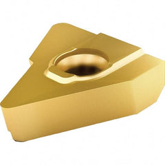 Vargus - 5MGER External Right Hand 2 ABUT Laydown Threading Insert - Grade VKX, TiN Coated Carbide, 15.88mm Inscribed Circle - Apex Tool & Supply
