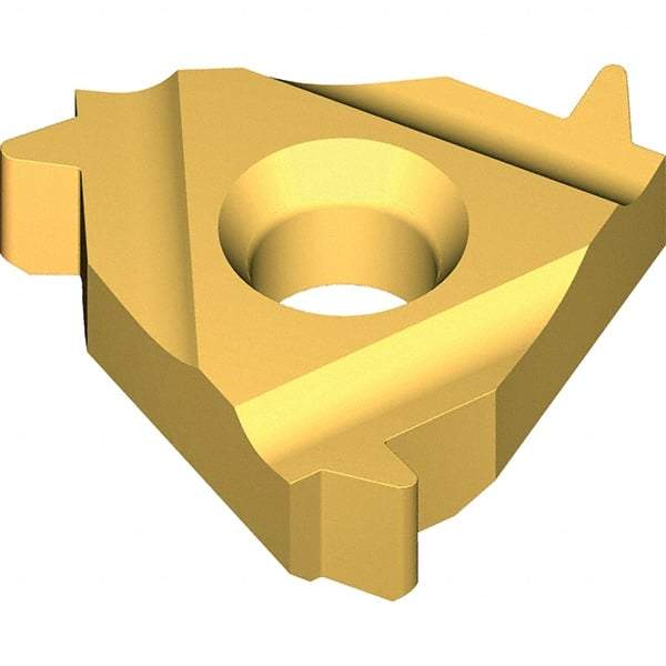 Vargus - 4IR Internal Right Hand 8 BBUT Laydown Threading Insert - Grade VKX, TiN Coated Carbide - Apex Tool & Supply
