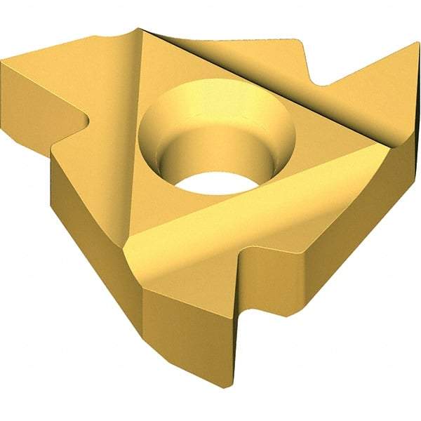Vargus - 3DIR Internal Right Hand 14 BSPT Laydown Threading Insert - Grade VKX, TiN Coated Carbide - Apex Tool & Supply