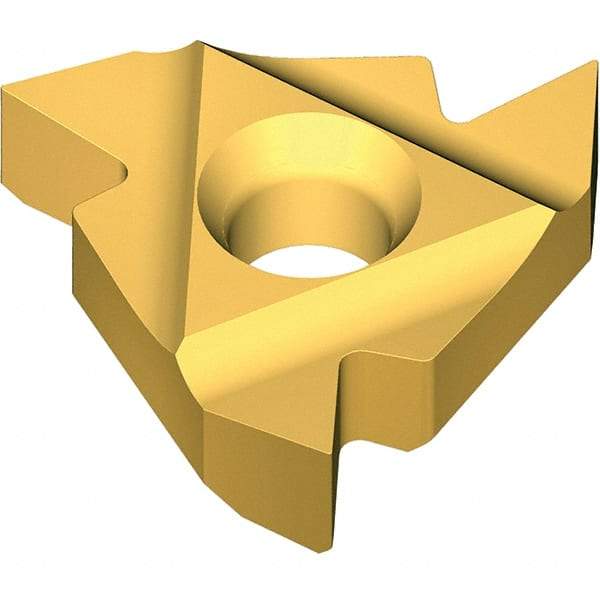 Vargus - 6.0KIR Internal Right Hand 27 NPT Laydown Threading Insert - Grade VKX, TiN Coated Carbide, 6mm Inscribed Circle - Apex Tool & Supply