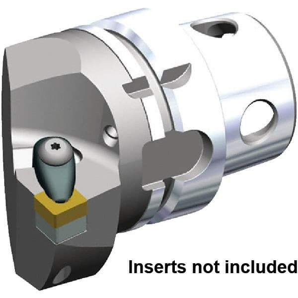 Kennametal - Insert Style CN.. 160612, CN..543, 70mm Head Length, Left Hand Cut, Internal/External Modular Threading Cutting Unit Head - System Size KM4X63, 43mm Center to Cutting Edge, Series Kenclamp - Apex Tool & Supply