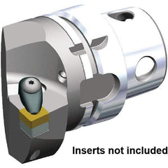 Kennametal - Insert Style CN.. 160612, CN..543, 70mm Head Length, Left Hand Cut, Internal/External Modular Threading Cutting Unit Head - System Size KM4X63, 43mm Center to Cutting Edge, Series Kenclamp - Apex Tool & Supply