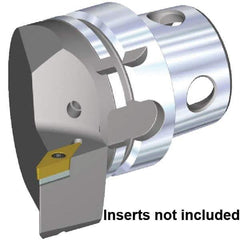 Kennametal - Insert Style VB.. 160408, VB.. 332, 70mm Head Length, Right Hand Cut, Internal/External Modular Threading Cutting Unit Head - System Size KM4X63, 43mm Center to Cutting Edge, Series KM4X - Apex Tool & Supply