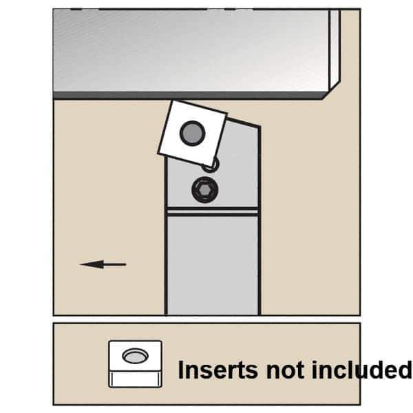 Kennametal - PSBN, Right Hand Cut, 15° Lead Angle, 40mm Shank Height x 40mm Shank Width, Negative Rake Indexable Turning Toolholder - 250mm OAL, SN.. 190612 Insert Compatibility, Series PSBN - Apex Tool & Supply