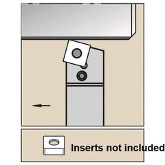 Kennametal - PSBN, Right Hand Cut, 15° Lead Angle, 40mm Shank Height x 40mm Shank Width, Negative Rake Indexable Turning Toolholder - 250mm OAL, SN.. 190612 Insert Compatibility, Series PSBN - Apex Tool & Supply