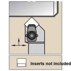 Kennametal - CSSN, Right Hand Cut, 45° Lead Angle, 32mm Shank Height x 25mm Shank Width, Negative Rake Indexable Turning Toolholder - 161.69mm OAL, SN.N 120408 Insert Compatibility, Series CSSN - Apex Tool & Supply
