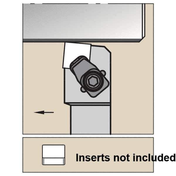 Kennametal - CSXN, Left Hand Cut, 5° Lead Angle, 25mm Shank Height x 25mm Shank Width, Negative Rake Indexable Turning Toolholder - 150mm OAL, SN.N 120408 Insert Compatibility, Series CSXN - Apex Tool & Supply