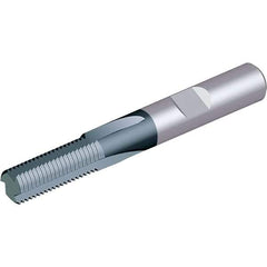 Vargus - 3/4-10 Thread, 0.4724" Shank Diam, TiAlN Coating, Solid Carbide Straight Flute Thread Mill - 5 Flutes, 3.2677" OAL, 3/4" Min Noml Diameter - Apex Tool & Supply