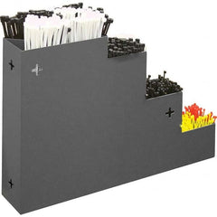 Durham - 10 Compartment Gray Small Parts Cable Tie Rack - Apex Tool & Supply