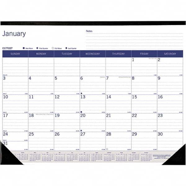 Blueline - Note Pads, Writing Pads & Notebooks Writing Pads & Notebook Type: Desk Pad Calendar Size: 22 x 17 - Apex Tool & Supply
