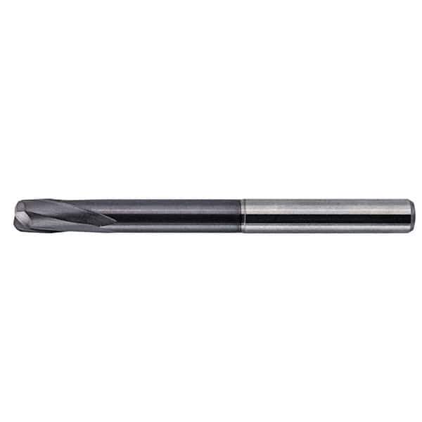 Kennametal - 4mm, 2 Flute, Single End, Solid Carbide, 0.5mm Corner Radius End Mill - 80mm OAL, 20° Helix, Right Hand Flute, 4mm LOC, Right Hand Cut, 19.5mm Extended Reach - Apex Tool & Supply