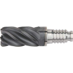 Kennametal - 20" Diam, 30mm LOC, 5 Flute 5mm Corner Radius End Mill Head - Solid Carbide, AlTiN Finish, Duo-Lock 20 Connection, Spiral Flute, 39° Helix - Apex Tool & Supply