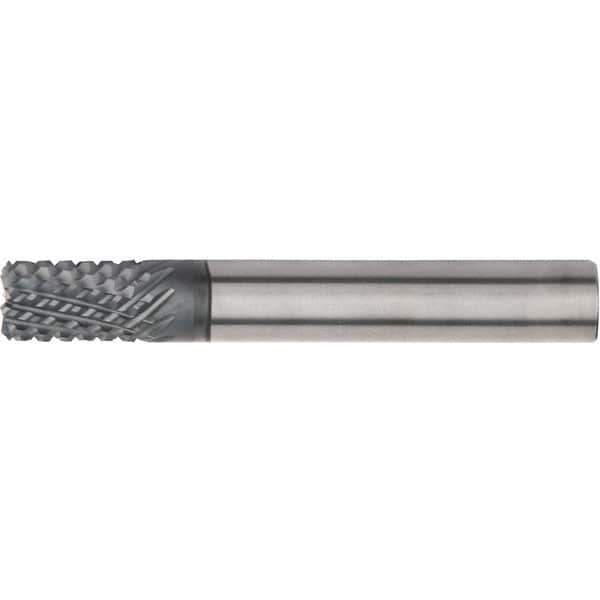 Kennametal - 8mm, 12 Flute, Single End, Solid Carbide, Corner Chamfer End Mill - 100mm OAL, 15° Helix, Right Hand Flute, 36mm LOC, Right Hand Cut - Apex Tool & Supply