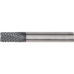 Kennametal - 8mm, 12 Flute, Single End, Solid Carbide, Corner Chamfer End Mill - 100mm OAL, 15° Helix, Right Hand Flute, 36mm LOC, Right Hand Cut - Apex Tool & Supply