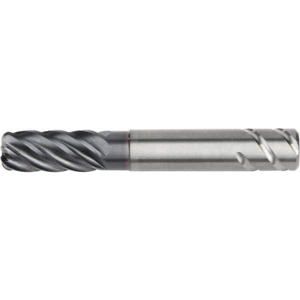Kennametal - 20mm, 6 Flute, Single End, Solid Carbide, 6mm Corner Radius End Mill - 115mm OAL, 38° Helix, Right Hand Flute, 38mm LOC, Right Hand Cut, 60mm Extended Reach - Apex Tool & Supply