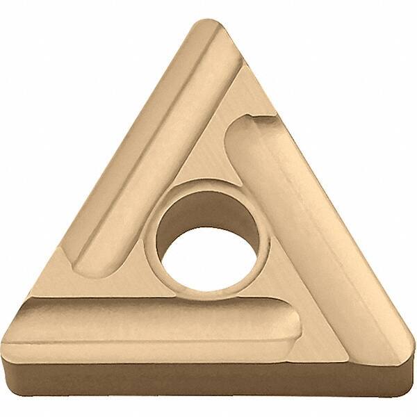 Kyocera - TNMG331 ST Grade CA025P Carbide Turning Insert - TiCN/Al2O3/TiN Finish, 60° Triangle, 3/8" Inscr Circle, 3/16" Thick, 1/64" Corner Radius - Apex Tool & Supply