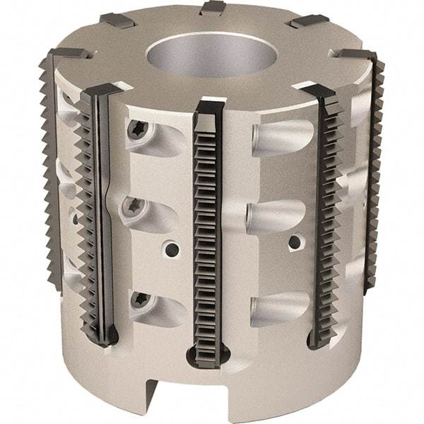 Vargus - 52mm Cut Diam, 200mm Max Hole Depth, 27mm Shank Diam, Internal/External Indexable Thread Mill - Insert Style R40, 8 Inserts, Toolholder Style RTMC-D, 50mm OAL - Apex Tool & Supply