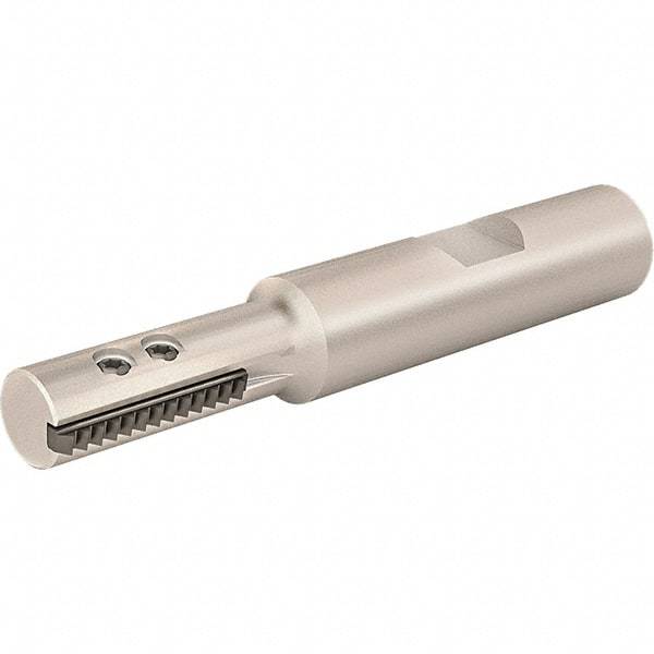 Vargus - 11.75mm Cut Diam, 25.2mm Max Hole Depth, 12mm Shank Diam, Internal/External Indexable Thread Mill - Insert Style R19, 1 Insert, Toolholder Style RTMC, 74mm OAL - Apex Tool & Supply