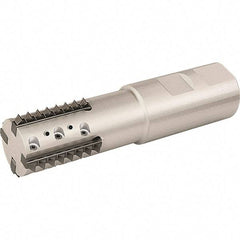 Vargus - 24.5mm Cut Diam, 43mm Max Hole Depth, 25mm Shank Diam, Internal/External Indexable Thread Mill - Insert Style R41, 2 Inserts, Toolholder Style RTMC, 104mm OAL - Apex Tool & Supply