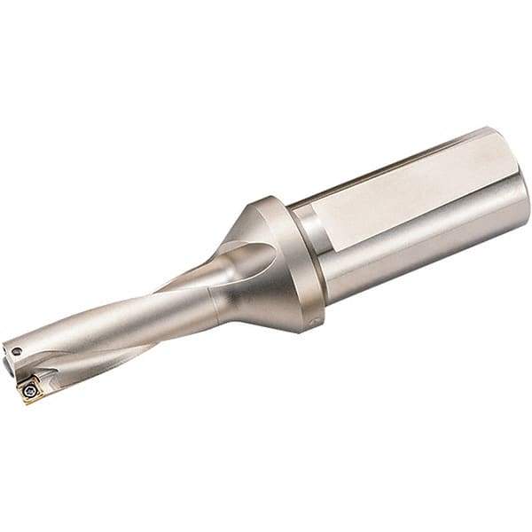 Kyocera - 2.952" Max Drill Depth, 3xD, 0.984" Diam, Indexable Insert Drill - 2 Inserts, 1" Shank Diam, Weldon Shank - Apex Tool & Supply