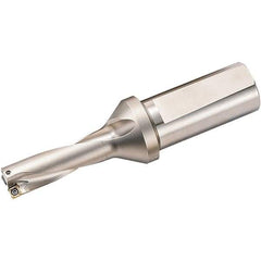 Kyocera - 1.686" Max Drill Depth, 3xD, 0.562" Diam, Indexable Insert Drill - 2 Inserts, 3/4" Shank Diam, Weldon Shank - Apex Tool & Supply