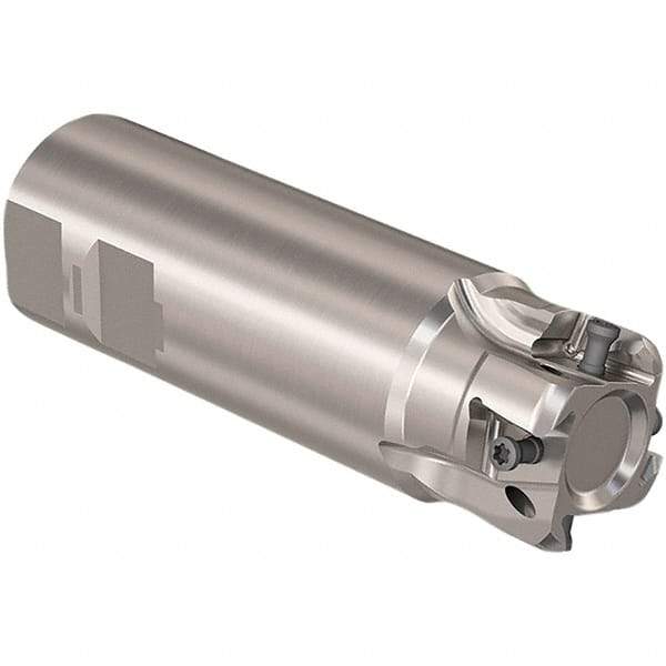 Seco - 1-1/2" Cut Diam, 12mm Max Depth of Cut, 1-1/2" Shank Diam, 120mm OAL, Indexable Square Shoulder Slot Milling End Mill - LOEX12 Inserts, Weldon Shank, 90° Lead Angle, Through Coolant, Series 217.94-12 - Apex Tool & Supply