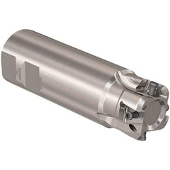 Seco - 1-1/2" Cut Diam, 12mm Max Depth of Cut, 1-1/2" Shank Diam, 120mm OAL, Indexable Square Shoulder Slot Milling End Mill - LOEX12 Inserts, Weldon Shank, 90° Lead Angle, Through Coolant, Series 217.94-12 - Apex Tool & Supply
