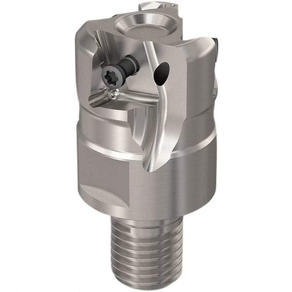 Seco - 1-1/4" Cut Diam, 12mm Max Depth of Cut, 16mm Shank Diam, 40mm OAL, Indexable Square Shoulder Slot Milling End Mill - LOEX12 Inserts, M16 Modular Connection, 90° Lead Angle, Through Coolant, Series 217.94-12 - Apex Tool & Supply