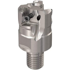 Seco - 1-1/4" Cut Diam, 12mm Max Depth of Cut, 16mm Shank Diam, 40mm OAL, Indexable Square Shoulder Slot Milling End Mill - LOEX12 Inserts, M16 Modular Connection, 90° Lead Angle, Through Coolant, Series 217.94-12 - Apex Tool & Supply