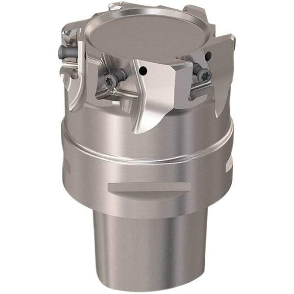 Seco - 66mm Cut Diam, 12mm Max Depth of Cut, 60mm OAL, Indexable Square Shoulder Slot Milling End Mill - LOEX12 Inserts, C6 Modular Connection, 90° Lead Angle, Through Coolant, Series C6-217.94-12 - Apex Tool & Supply