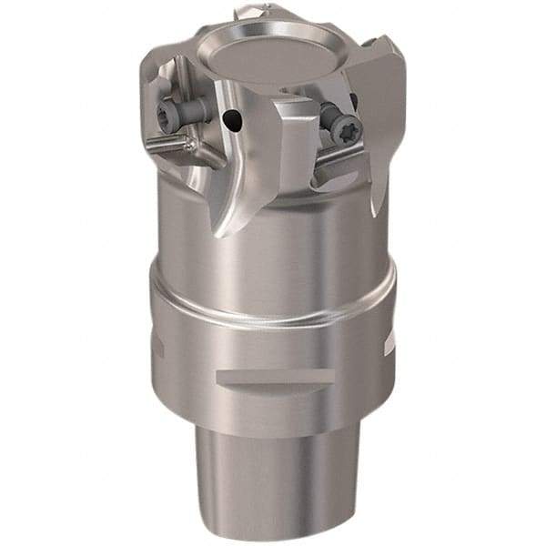 Seco - 44mm Cut Diam, 12mm Max Depth of Cut, 60mm OAL, Indexable Square Shoulder Slot Milling End Mill - LOEX12 Inserts, C4 Modular Connection, 90° Lead Angle, Through Coolant, Series 217.94-12 - Apex Tool & Supply