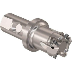 Seco - 40mm Cut Diam, 12mm Max Depth of Cut, 32mm Shank Diam, 120mm OAL, Indexable Square Shoulder Slot Milling End Mill - LOEX12 Inserts, Weldon Shank, 90° Lead Angle, Through Coolant, Series 217.94-12 - Apex Tool & Supply