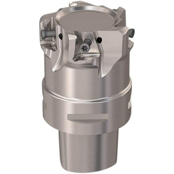 Seco - 54mm Cut Diam, 12mm Max Depth of Cut, 60mm OAL, Indexable Square Shoulder Slot Milling End Mill - LOEX12 Inserts, C5 Modular Connection, 90° Lead Angle, Through Coolant, Series C5-217.94-12 - Apex Tool & Supply