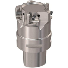 Seco - 54mm Cut Diam, 12mm Max Depth of Cut, 60mm OAL, Indexable Square Shoulder Slot Milling End Mill - LOEX12 Inserts, C5 Modular Connection, 90° Lead Angle, Through Coolant, Series C5-217.94-12 - Apex Tool & Supply