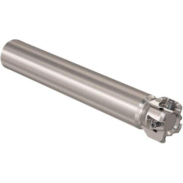 Seco - 40mm Cut Diam, 12mm Max Depth of Cut, 32mm Shank Diam, 210mm OAL, Indexable Square Shoulder Slot Milling End Mill - LOEX12 Inserts, Straight Shank, 90° Lead Angle, Through Coolant, Series 217.94-12 - Apex Tool & Supply