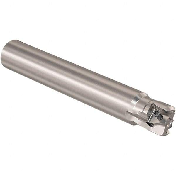 Seco - 1" Cut Diam, 12mm Max Depth of Cut, 1" Shank Diam, 170mm OAL, Indexable Square Shoulder Slot Milling End Mill - LOEX12 Inserts, Straight Shank, 90° Lead Angle, Through Coolant, Series 217.94-12 - Apex Tool & Supply