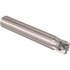 Seco - 1" Cut Diam, 12mm Max Depth of Cut, 1" Shank Diam, 170mm OAL, Indexable Square Shoulder Slot Milling End Mill - LOEX12 Inserts, Straight Shank, 90° Lead Angle, Through Coolant, Series 217.94-12 - Apex Tool & Supply