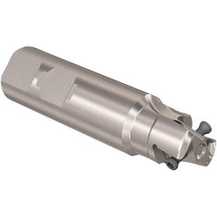 Seco - 25mm Cut Diam, 12mm Max Depth of Cut, 25mm Shank Diam, 101mm OAL, Indexable Square Shoulder Slot Milling End Mill - LOEX12 Inserts, Weldon Shank, 90° Lead Angle, Through Coolant, Series 217.94-12 - Apex Tool & Supply