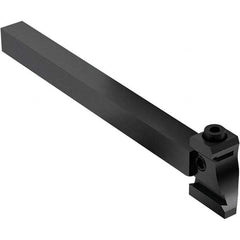 Seco - Tool Block Style 150.10-JETI, 15.49mm Blade Height, 80.3mm OAL, 1/2" OAH, Indexable Cutoff Blade Tool Block - 0.5mm Shank Height, 1/2" Shank Width, Through Coolant - Apex Tool & Supply