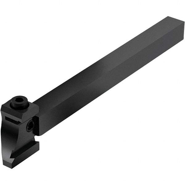 Seco - Tool Block Style 150.10-JETI, 15.49mm Blade Height, 80.3mm OAL, 1/2" OAH, Indexable Cutoff Blade Tool Block - 0.5mm Shank Height, 1/2" Shank Width, Through Coolant - Apex Tool & Supply