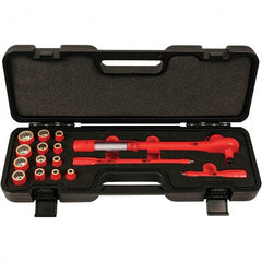 Wiha - 16 Piece Adjustable Torque Wrench & Socket Set - Apex Tool & Supply