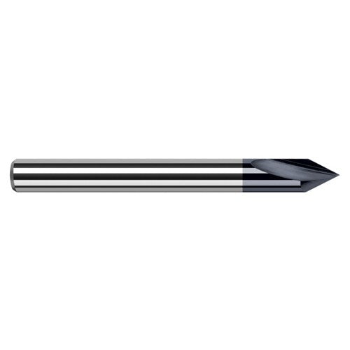 Engraving Cutters - 0.1875″ (3/16″) Shank Diameter × 60° included Carbide Marking Cutter, 2 Flute, AlTiN Coated - Exact Industrial Supply