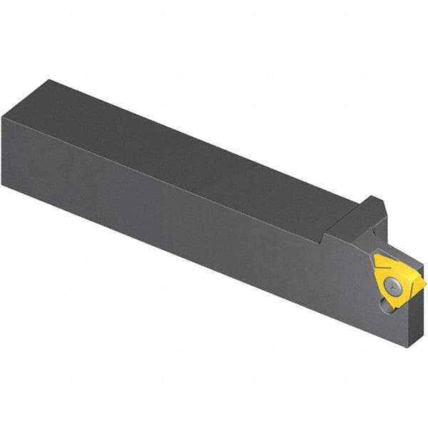 Vargus - External Thread, Left Hand Cut, 12mm Shank Width x 12mm Shank Height Indexable Threading Toolholder - 80mm OAL, 3VEL Insert Compatibility, NL Toolholder, Series Slim Throat - Apex Tool & Supply