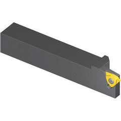 Vargus - External Thread, Left Hand Cut, 12mm Shank Width x 12mm Shank Height Indexable Threading Toolholder - 80mm OAL, 3VEL Insert Compatibility, NL Toolholder, Series Slim Throat - Apex Tool & Supply